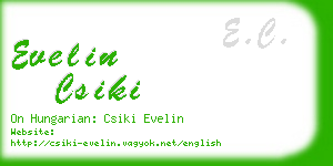 evelin csiki business card